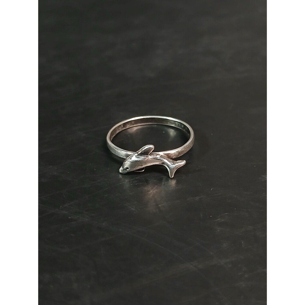 Sterling Silver 925 Dolphin Ring Size 5.5